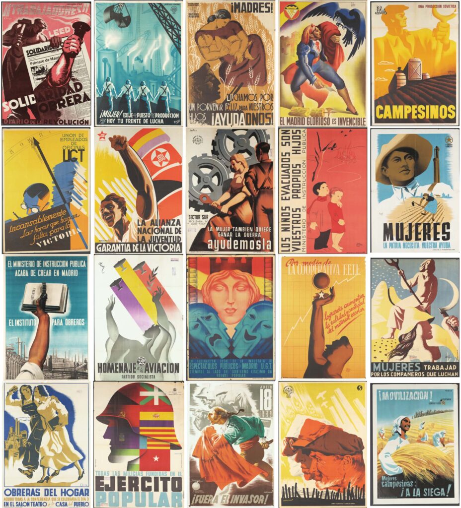 Moodboard carteles inspiracion 90 Aniversario Juventudes Socialistas 2024